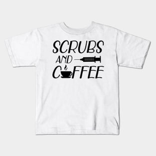 Nurse - Scrubs and coffee Kids T-Shirt